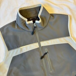 West Marine Traveler Vest Men’s XL Gray Softshell Fleece Lined Zippered Pockets